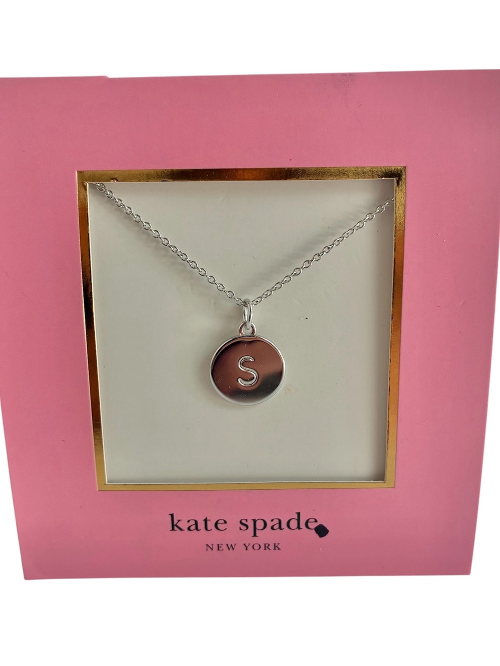 New Kate Spade New York Initial Pendant Necklace S Silver One In A Million